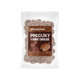 Allnature Preclíky v hořké čokoládě, 100 g