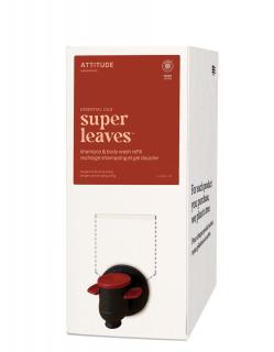 ATTITUDE Super leaves Essentials Přírodní šampon a sprchový gel 2v1 Bergamot &YlangYlang, náhradní náplň 2l