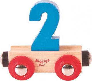 Bigjigs Rail Vagónek dřevěné vláčkodráhy - Číslo 2