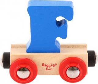 Bigjigs Rail Vagónek dřevěné vláčkodráhy - Písmeno F