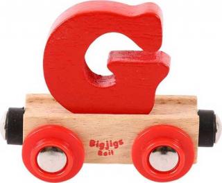 Bigjigs Rail Vagónek dřevěné vláčkodráhy - Písmeno G