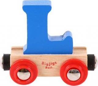 Bigjigs Rail Vagónek dřevěné vláčkodráhy - Písmeno L