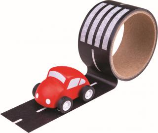 Bigjigs Toys Lepící páska cesta s autíčkem