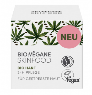 BIO:VÉGANE Organický pleťový krém Hemp 24H CARE, 50 ml
