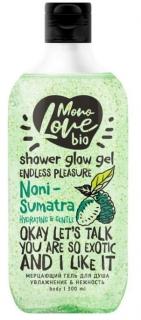 BISOU -Bio MonoLove - Třpytivý sprchový gel - Hydratace a Jemnost - Noni ovoce - Sumatra, 300 ml