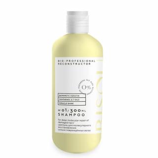 BISOU Professional - Keratinový Šampon - molekulární obnova silně poškozených vlasů, 300 ml