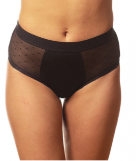 BODYLOK Menstruační kalhotky Hi-waist černé - střední menstruace Velikost: M