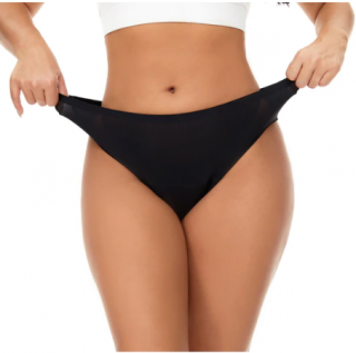 BODYLOK Menstruační kalhotky Rib-Heavy black - silná menstruace, NOC Velikost: XS
