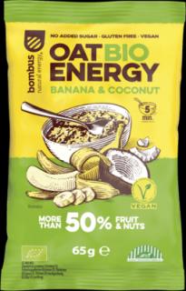 Bombus Oat Bio Energy ovesná kaše- banán a kokos, 65 g
