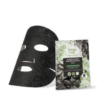 Bottega Verde EXTRAKTY PRO KRÁSU - Rostlinné uhlí a Aloe - Černá látková maska - čisticí, osvěžující, detoxikační