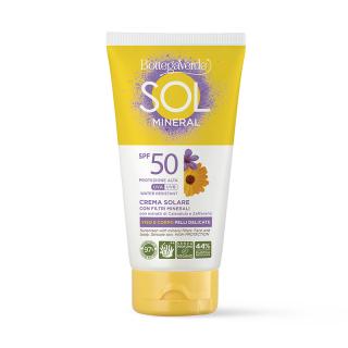 Bottega Verde SOL Voděodolný opalovací krém na obličej a tělo s minerálními filtry SPF50, 120ml  + Dárek