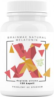 BrainMax Natural Melatonin, 120kapslí