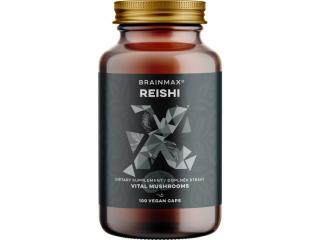BrainMax Reishi extrakt, 50 % polysacharidů a 20 % beta-1,3/1,6 D-glukanů 500 mg, 100 rostlinných kapslí