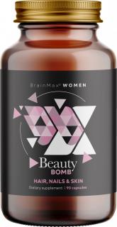 BrainMax Women Beauty Bomb- vlasy, nehty, pleť, 90 rostlinných kapslí