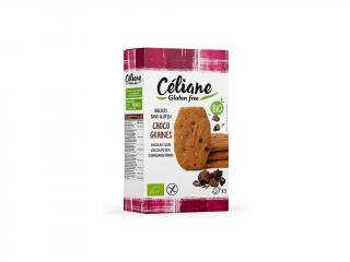 Celiane bezlepkové celozrnné snídaňové sušenky s čokoládovými lupínky, 150g.