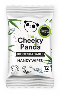 Cheeky Panda Biologicky odbouratelné ubrousky na ruce, 12 ks