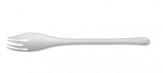 Cookplay Jednorázová vidlička Chikio EKO Fork White, bílá, 50 ks