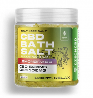 CZECHCBD CBD + CBG sůl 500 mg Citrónová tráva, 110 g