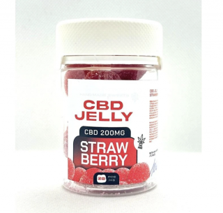 CZECHCBD CBD Jelly 200 mg - želé jahoda, 10 ks