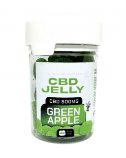 CZECHCBD CBD Jelly 500 mg - zelené jablko, 20 ks