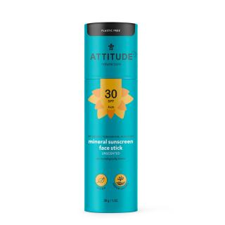 Dětská 100% minerální ochranná tyčinka na obličej a rty ATTITUDE (SPF 30) bez vůně 30 g