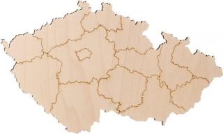 Dřevěná mapa České republiky