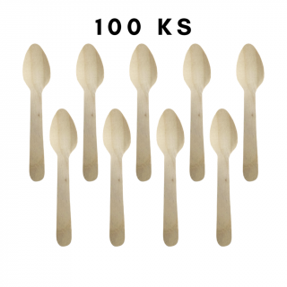 Dřevěné lžičky, 10cm – 100ks