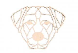 Dřevěný geometrický obraz - Labradorský retrívr 65 cm