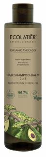 ECOLATIER - 2v1 šampon-balzám na vlasy, AVOKÁDO, 350 ml