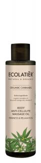 ECOLATIER - Masážní olej proti celulitidě, pevnost a relaxace, CANNABIS, 200 ml