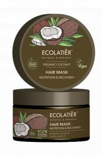 ECOLATIER - Maska na vlasy, výživa a oživení, KOKOS, 250 ml