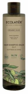 ECOLATIER - Šampon-balzám 2v1 na vlasy, jemnost a citlivost, OLIVA, 350 ml, EXPIRACE