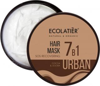 ECOLATIER URBAN - Maska na vlasy SOS obnova 7v1 - Kakao a Jojoba, 380 ml, EXPIRACE