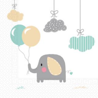 EKO papírové ubrousky "Baby Elephant", 33x33 cm, 20 ks