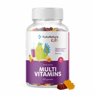 FutuNatura Kids MULTI VITAMINS – Gumové bonbony pro děti, 120 ks