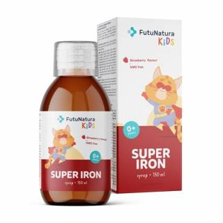 FutuNatura Kids SUPER IRON: Železo + B vitamíny, sirup pro děti, 150 ml
