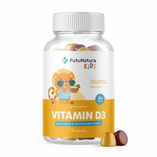 FutuNatura Kids Vitamín D3 - Gumové bonbony pro děti, 90ks