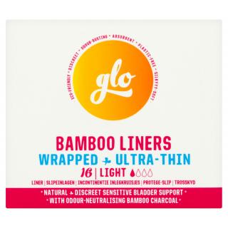 GLO Ultra tenké inkontinenční slipové vložky z bio bambusu Light 16 ks