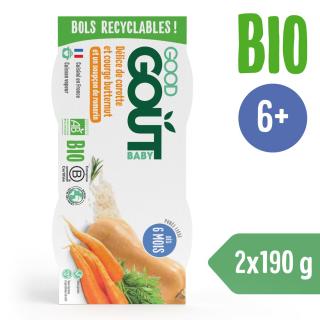 Good Gout BIO Pyré z máslové dýně a mrkve (2x190 g)