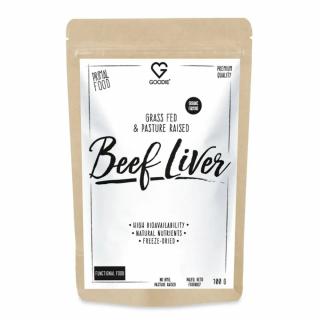 GOODIE Hovězí játra - mrazem sušená - volný chov - organické BIO zemědělství - 100 g