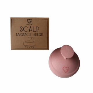 GOODIE Masážní kartáč na pokožku hlavy - Scalp massage brush - růžový