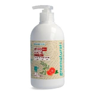 Greenatural Intimní mycí gel Proactive grapefruit a tea tree- pH 4,3 BIO, 500 ml