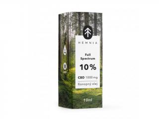 Hemnia Full Spectrum CBD Konopný olej 10%, 1000 mg, 10 ml