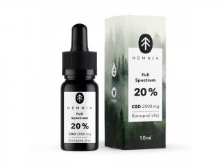 Hemnia Full Spectrum CBD Konopný olej 20%, 2000 mg, 10 ml