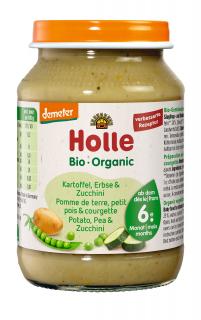 Holle Bio Brambor s hrášekem a cuketou pro děti od 6. měsíce, 190 g