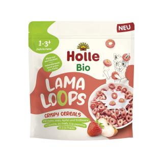 Holle Bio Dětské cereálie Lama Loops s jahodou a jablkem pro děti od 1 roku, 125 g