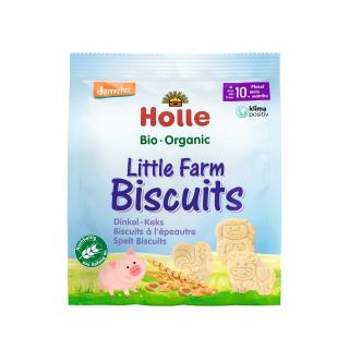 Holle Bio Little Farm špaldové sušenky se zvířátky pro děti od 10. měsíce, 100 g