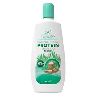 Hristina Přírodní šampon s hořčíkem a pšeničným proteinem pro muže, 400 ml