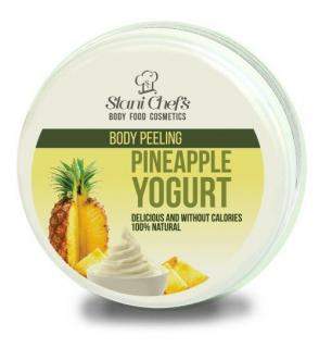 Hristina Přírodní tělový peeling jogurt s ananasem na bázi mořské soli, 250 ml