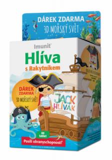 Imunit Hlíva JACK HLÍVÁK s rakytníkem pro děti, 60 tablet +3D mořský svět